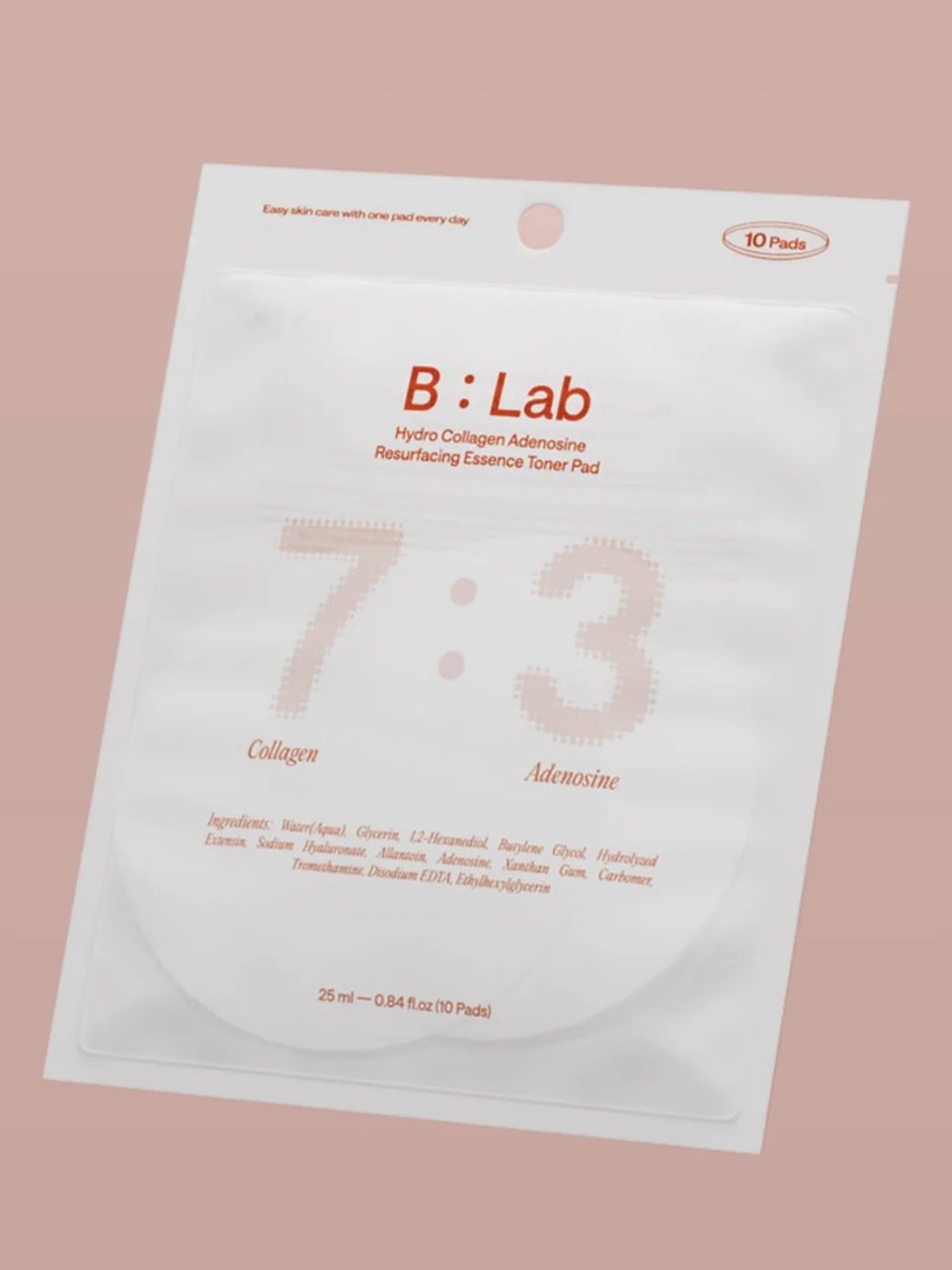 B:Lab 7:3 Hydro Collagen Adenosine Resurfacing Essence Toner Pad